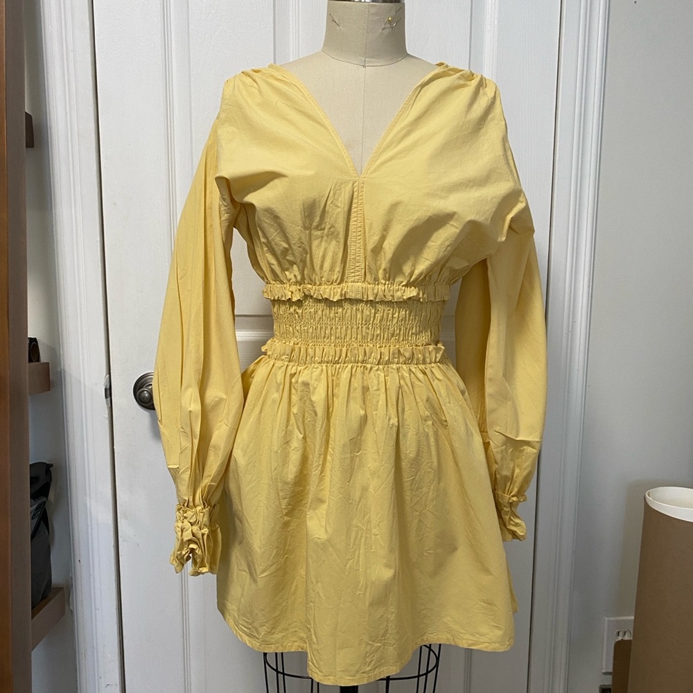 NA-KD  butter yellow mini dress